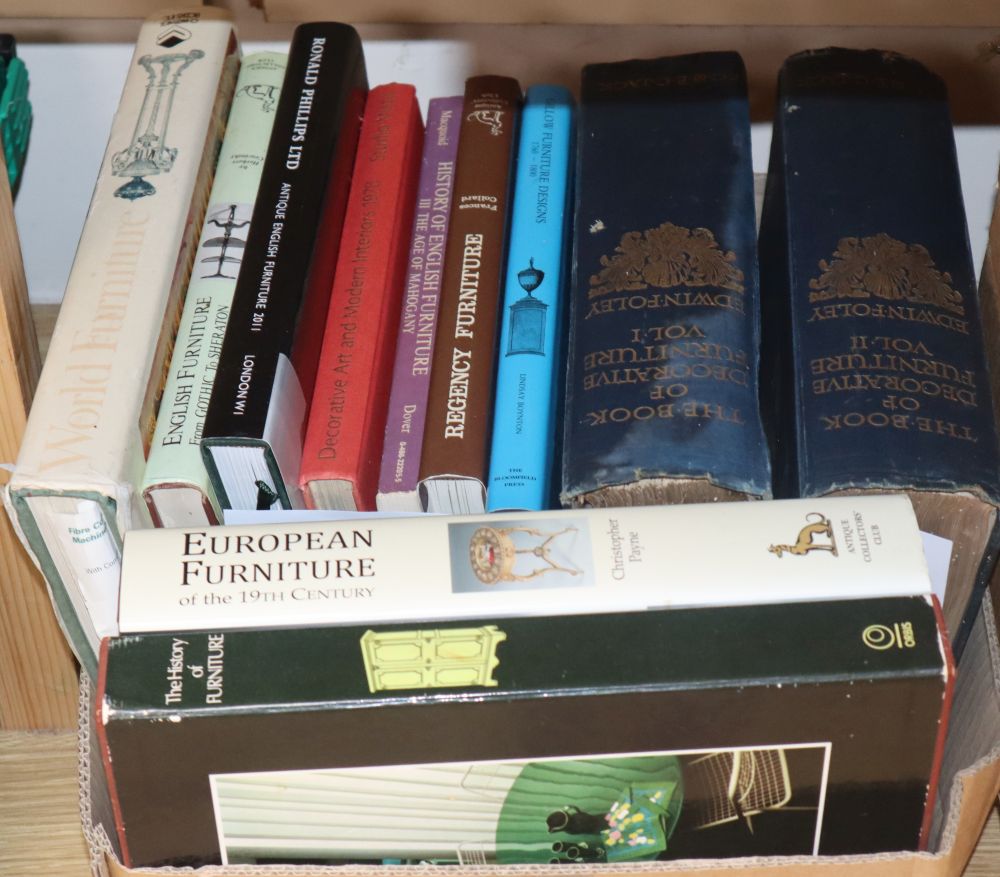 A collection of furniture reference books including:
